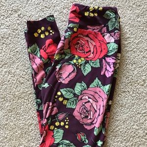 Lularoe OS Floral leggings